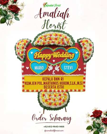 Papan Bunga Pernikahan Kerten
